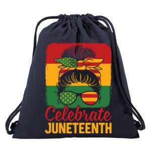 Celebrate Freedom Junenth 1865 Black Gift Drawstring Bag