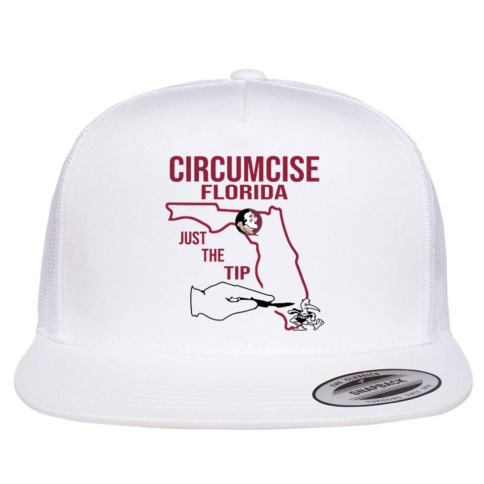 Circumcise Florida Just The Tip Flat Bill Trucker Hat