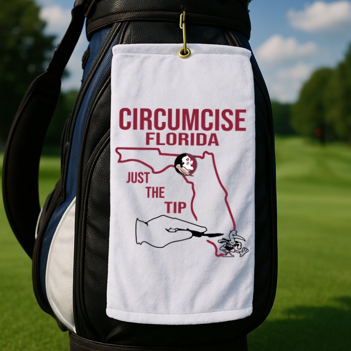 Circumcise Florida Just The Tip Golf Towel