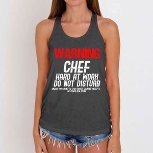 Chef Funny Joke Gift Women's Knotted Racerback Tank