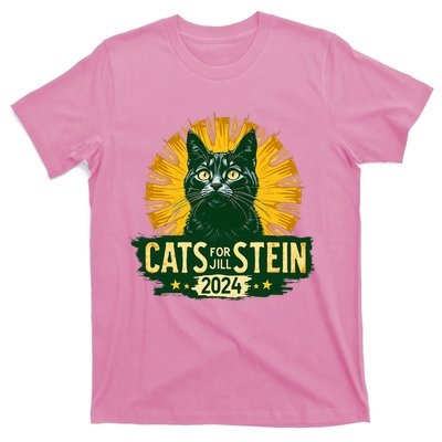 Cats For Jill Stein For President 2024 Usa Green T-Shirt