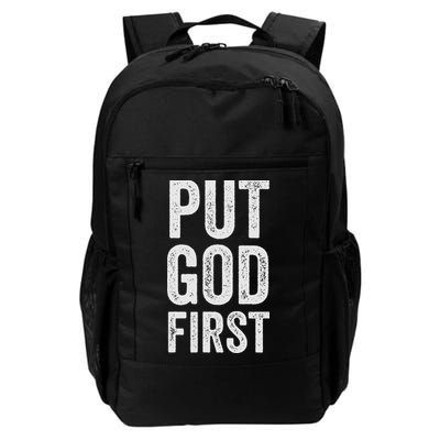Christian Faith Jesus Gifts Women Put God First Backpack