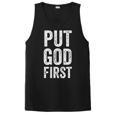 Christian Faith Jesus Gifts Women Put God First PosiCharge Competitor Tank