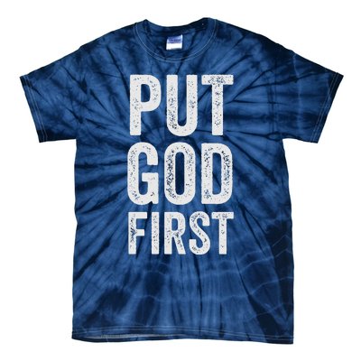 Christian Faith Jesus Gifts Women Put God First Tie-Dye T-Shirt