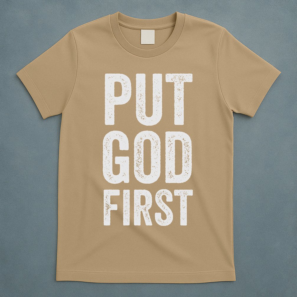 Christian Faith Jesus Gifts Women Put God First T-Shirt