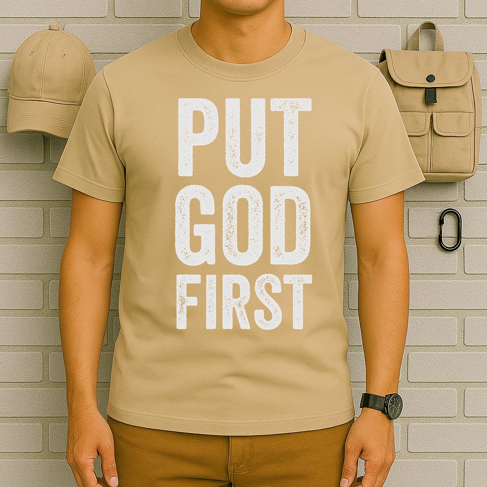 Christian Faith Jesus Gifts Women Put God First T-Shirt