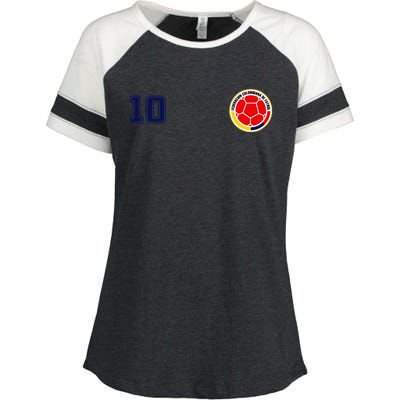 Colombia Flag Jersey Futbol Soccer Franela Colombia Enza Ladies Jersey Colorblock Tee