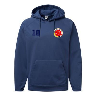 Colombia Flag Jersey Futbol Soccer Franela Colombia Performance Fleece Hoodie