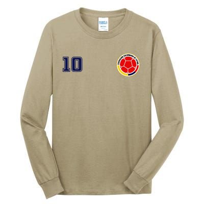 Colombia Flag Jersey Futbol Soccer Franela Colombia Tall Long Sleeve T-Shirt