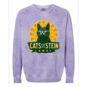 Cats For Jill Stein For President Teess Green Usa Colorblast Crewneck Sweatshirt