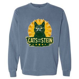 Cats For Jill Stein For President Teess Green Usa Garment-Dyed Sweatshirt