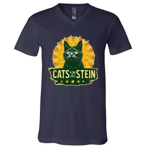 Cats For Jill Stein For President Teess Green Usa V-Neck T-Shirt