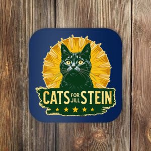 Cats For Jill Stein For President Teess Green Usa Coaster