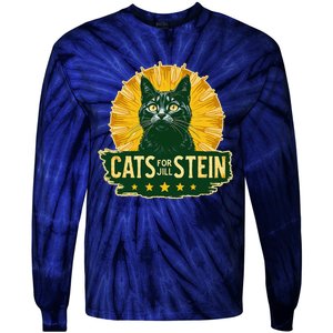 Cats For Jill Stein For President Teess Green Usa Tie-Dye Long Sleeve Shirt