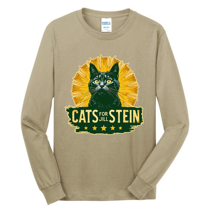 Cats For Jill Stein For President Teess Green Usa Tall Long Sleeve T-Shirt