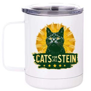 Cats For Jill Stein For President Teess Green Usa 12 oz Stainless Steel Tumbler Cup