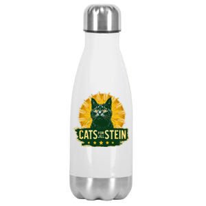 Cats For Jill Stein For President Teess Green Usa Stainless Steel Insulated Water Bottle