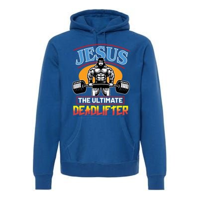 Christian Funny Jesus Ultimate Deadlifter Cool Gift Premium Hoodie