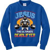 Christian Funny Jesus Ultimate Deadlifter Cool Gift Kids Sweatshirt