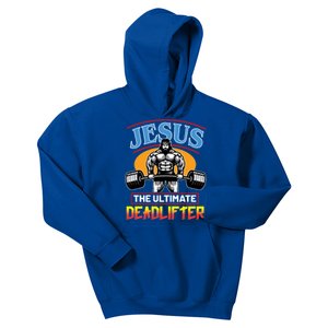 Christian Funny Jesus Ultimate Deadlifter Cool Gift Kids Hoodie