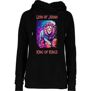 Christian Faith Jesus Christ Lion Of Judah Womens Funnel Neck Pullover Hood