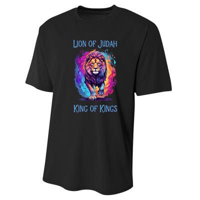 Christian Faith Jesus Christ Lion Of Judah Performance Sprint T-Shirt