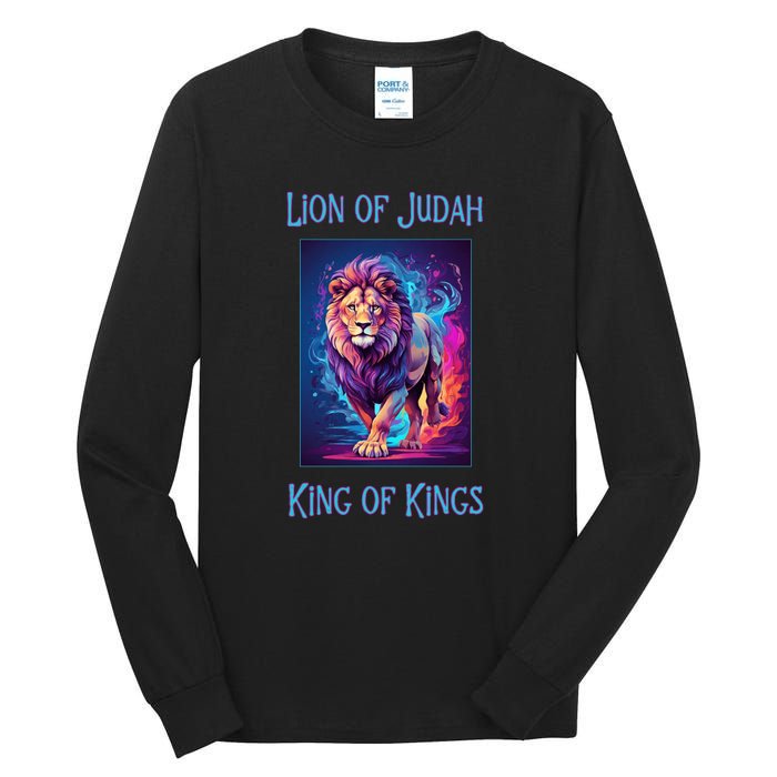 Christian Faith Jesus Christ Lion Of Judah Tall Long Sleeve T-Shirt