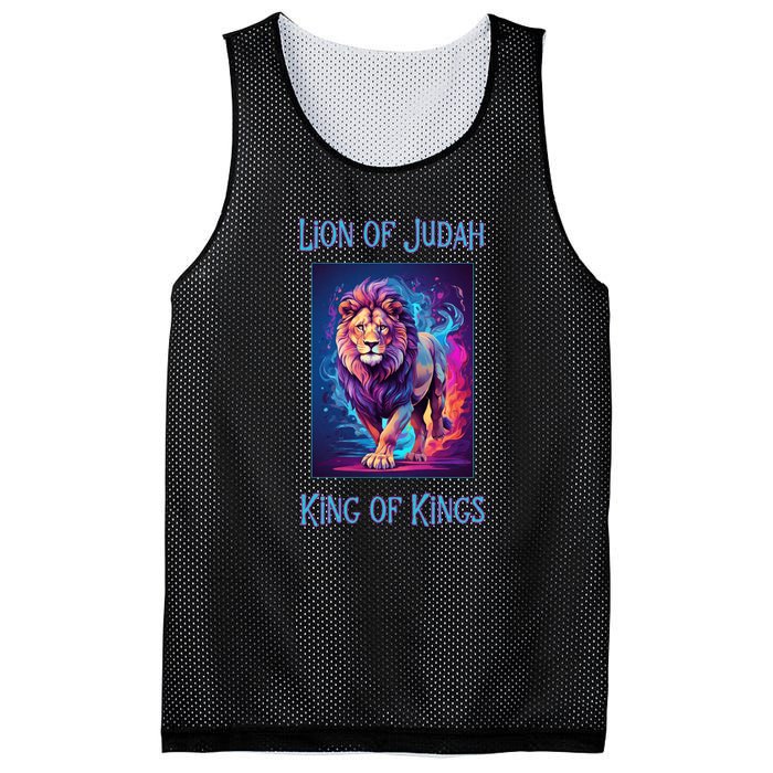 Christian Faith Jesus Christ Lion Of Judah Mesh Reversible Basketball Jersey Tank