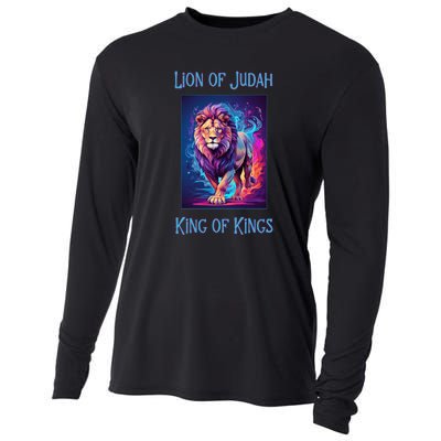 Christian Faith Jesus Christ Lion Of Judah Cooling Performance Long Sleeve Crew