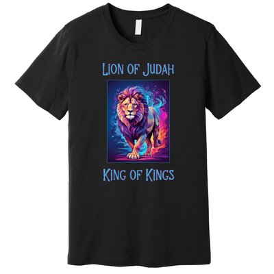 Christian Faith Jesus Christ Lion Of Judah Premium T-Shirt