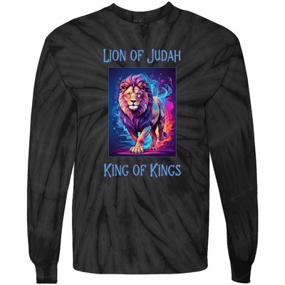 Christian Faith Jesus Christ Lion Of Judah Tie-Dye Long Sleeve Shirt