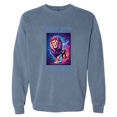 Christian Faith Jesus Christ Lion Of Judah Garment-Dyed Sweatshirt