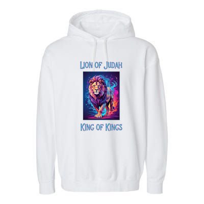 Christian Faith Jesus Christ Lion Of Judah Garment-Dyed Fleece Hoodie