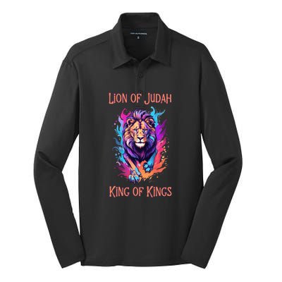 Christian Faith Jesus Christ Lion Of Judah Silk Touch Performance Long Sleeve Polo