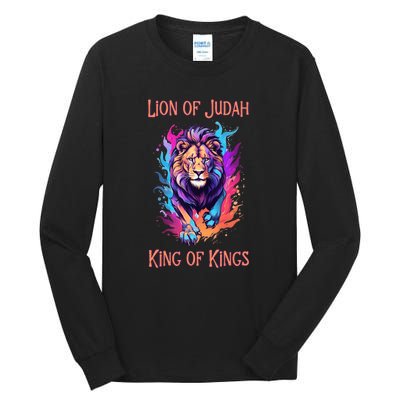 Christian Faith Jesus Christ Lion Of Judah Tall Long Sleeve T-Shirt