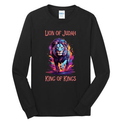 Christian Faith Jesus Christ Lion Of Judah Tall Long Sleeve T-Shirt