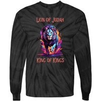 Christian Faith Jesus Christ Lion Of Judah Tie-Dye Long Sleeve Shirt