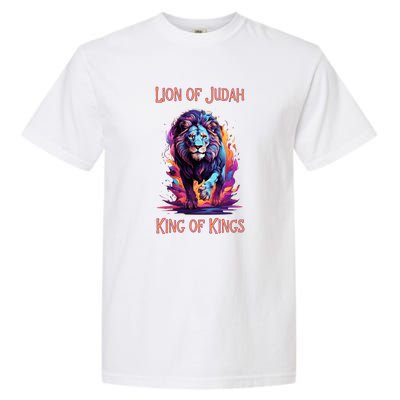 Christian Faith Jesus Christ Lion Of Judah Garment-Dyed Heavyweight T-Shirt