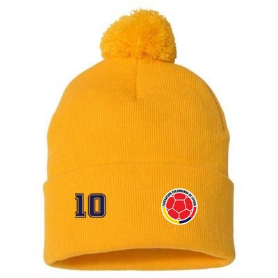 Colombia Flag Jersey Futbol Soccer Franela Colombia Pom Pom 12in Knit Beanie