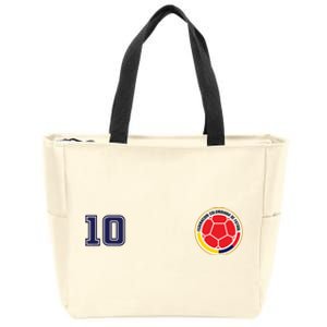 Colombia Flag Jersey Futbol Soccer Franela Colombia Zip Tote Bag