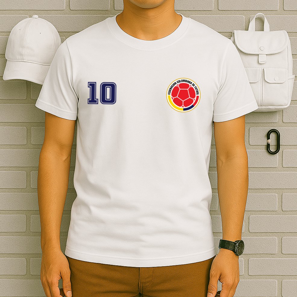 Colombia Flag Jersey Futbol Soccer Franela Colombia T-Shirt