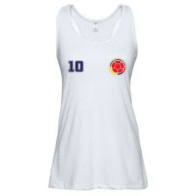 Colombia Flag Jersey Futbol Soccer Franela Colombia Ladies Essential Flowy Tank