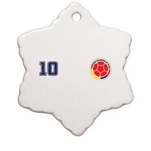 Colombia Flag Jersey Futbol Soccer Franela Colombia Ceramic Star Ornament