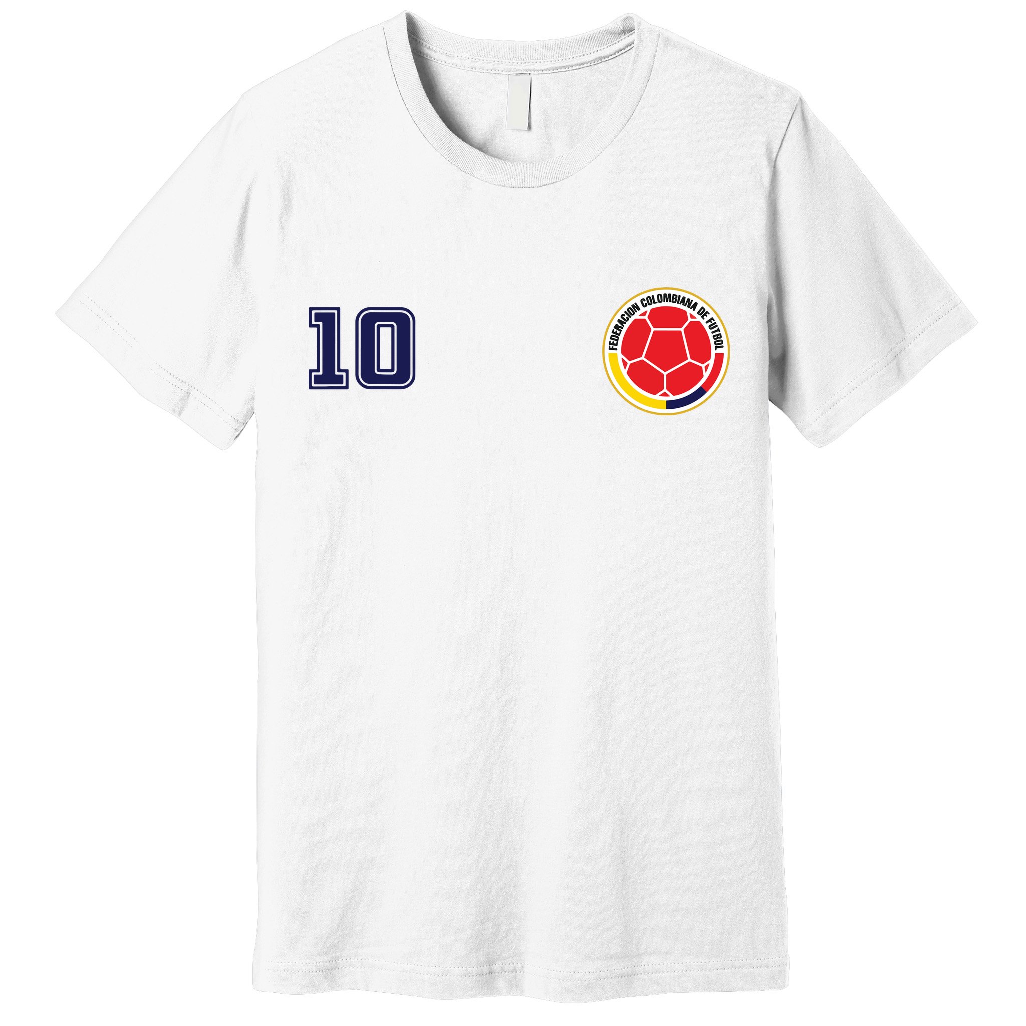 Colombia Flag Jersey Futbol Soccer Franela Colombia Premium T-Shirt