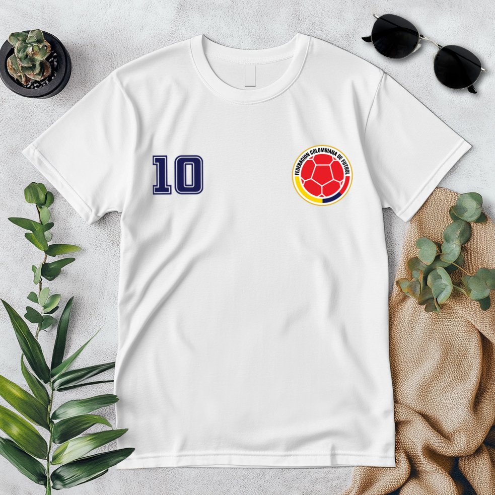 Colombia Flag Jersey Futbol Soccer Franela Colombia Premium T-Shirt