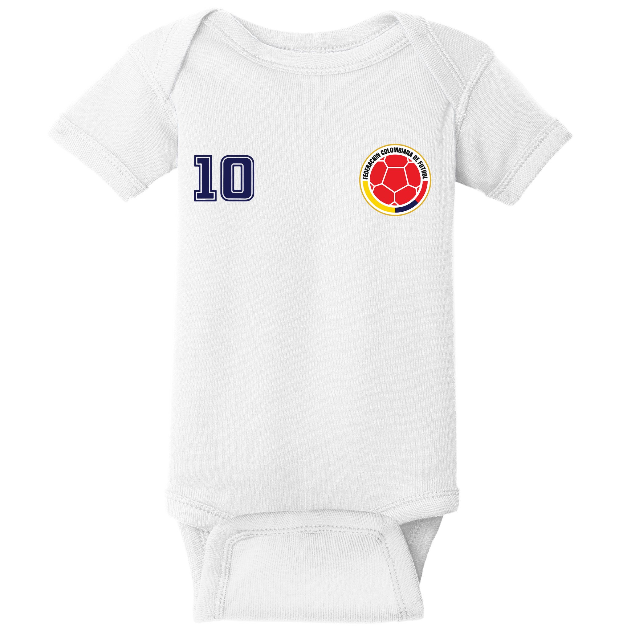 Colombia Flag Jersey Futbol Soccer Franela Colombia Baby Bodysuit