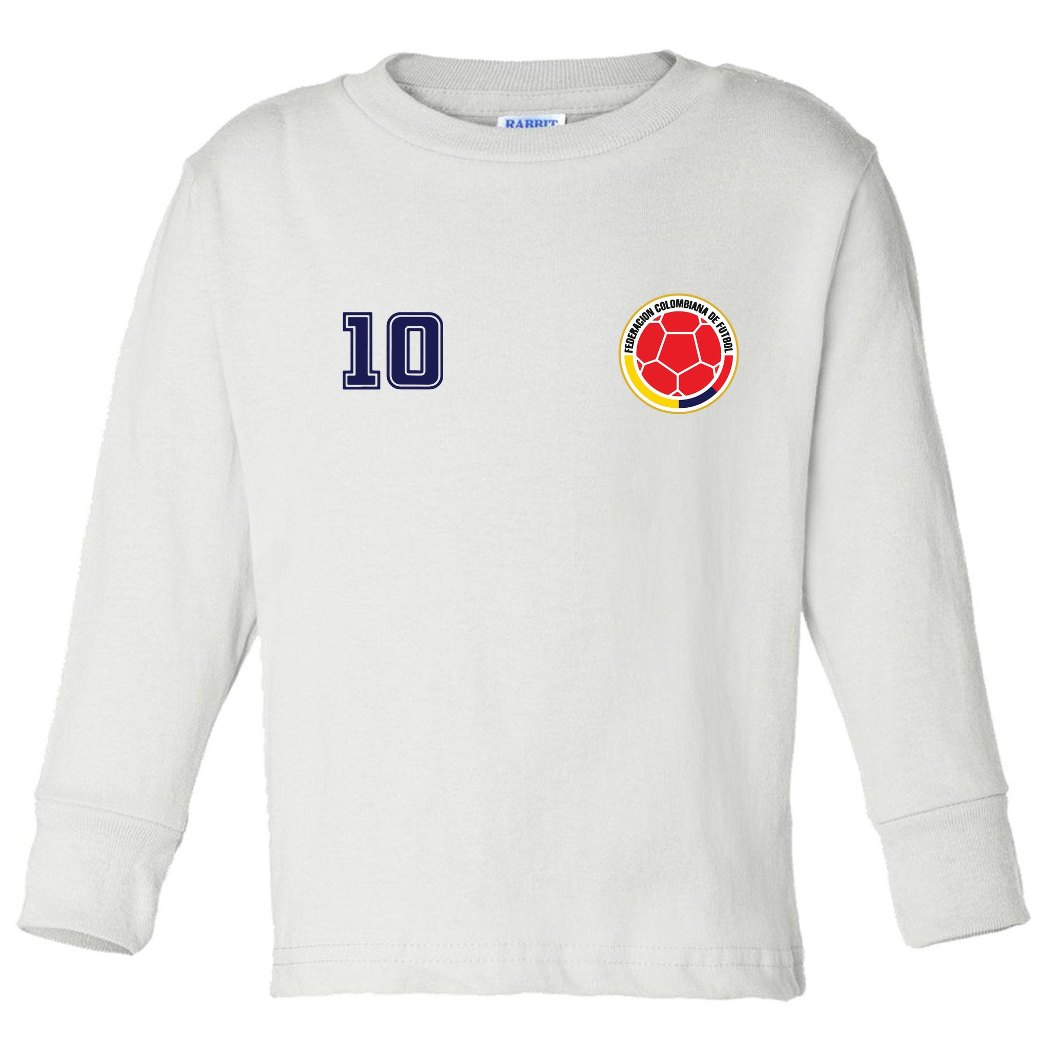 Colombia Flag Jersey Futbol Soccer Franela Colombia Toddler Long Sleeve Shirt