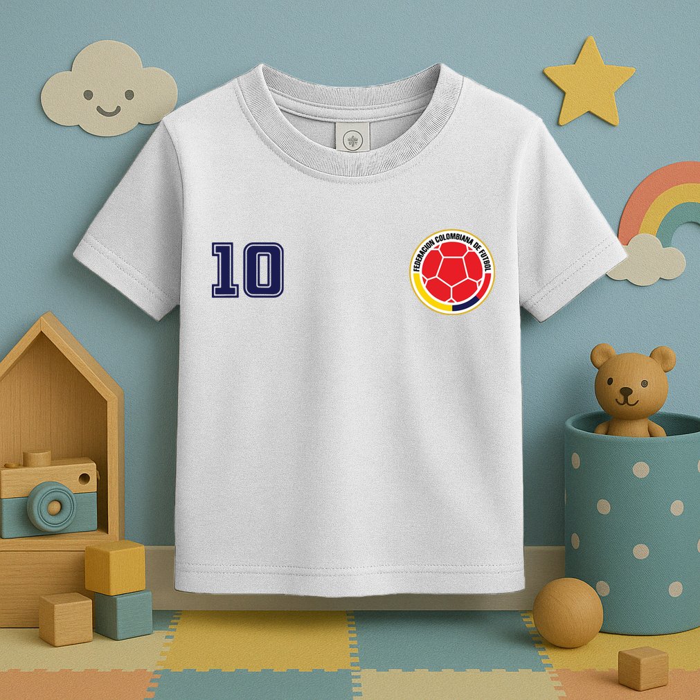 Colombia Flag Jersey Futbol Soccer Franela Colombia Toddler T-Shirt