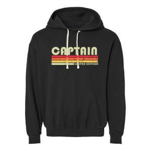 Captain Funny Job Title Profession Birthday Worker Idea Garment-Dyed Fleece Hoodie