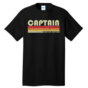 Captain Funny Job Title Profession Birthday Worker Idea Tall T-Shirt